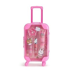Lip Gloss set of 3 Pink Mini Rolling Suitcase New Christmas